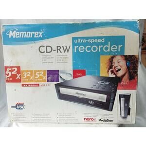 Memorex Ultra Speed CD Recorder External USB 2.0 E-IDE 52X DVD-RW 3202 3234